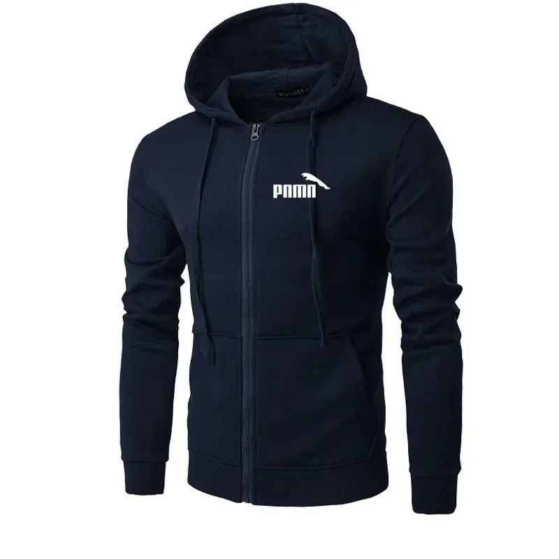 Autumn Men's Sweatshirts Long Sleeve Zipper Hooded Jacket Slim Fit Male Hoodies Sweatshirt Fashion Streetwear Casual Outerwear