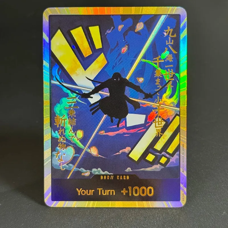 10PCS DON OPCG English TCG Gold DON!!! Collection Cards Zoro Ace Doflamingo Rebecca FOIL NM Refraction Flash Cards ToyGifts OPCG