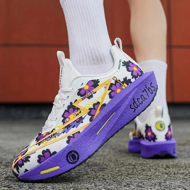 Marathon Running Shoes Carbon Board Men Sports Speciality Breathable Lightweight Women's Comfortable Athletic Nonskid Sneakers — image 6