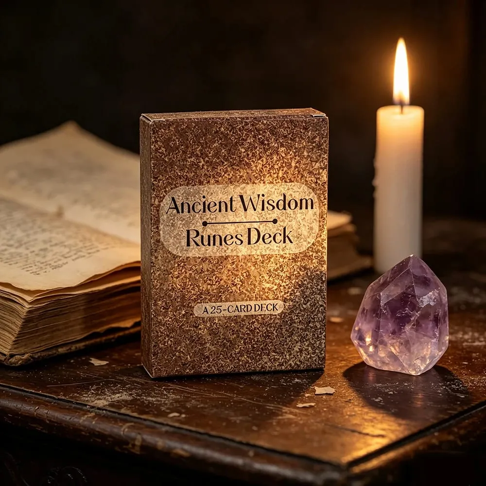 Ancient Wisdom Runes Deck A 25 Runes Oracle Cards Fortune Telling Divination Cards For Inspire Your Life and Destiny Game Cards