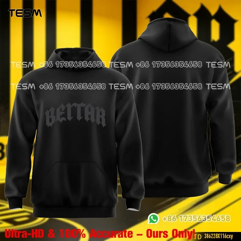 Men Beita Gothic Font Print Hoodie Oversized Street Hip Hop Pullover Sweatshirt Casual Long Sleeve Hooded Sweatshirts Men Women
