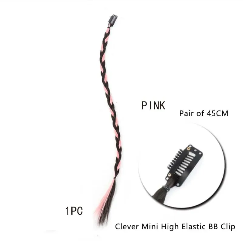 1 Stück synthetische Zopfperücke mit starkem BB-Clip, leichtes Box-Zopf-Pferdeschwanz-Haarteil für Frauen für Partys im Alltag