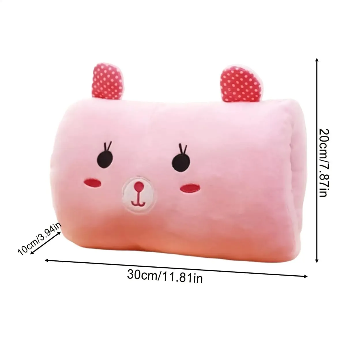 Creative Cushion Hand-Warming Plush Gift Plush Bunny Shape Hand Warmer Muff Throw Pillow For Kids Winter Travel Napping School