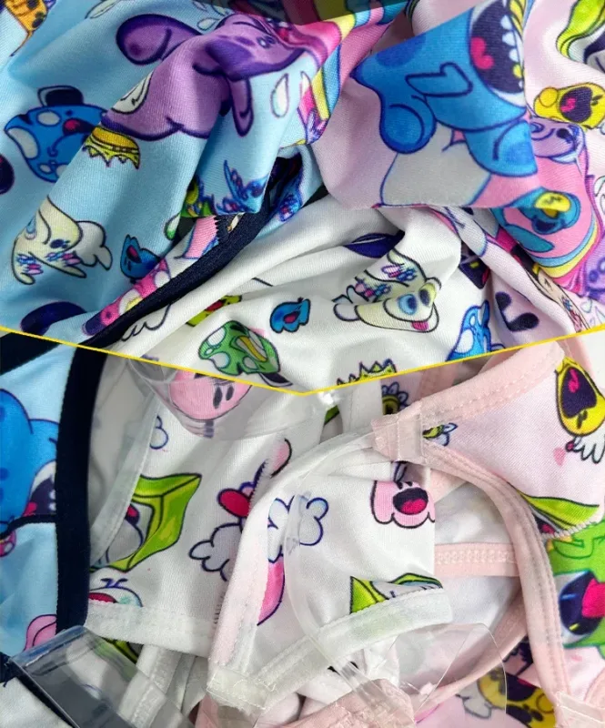 1PCS Volledige Print Cartoon Graffiti Mannen Slips Zachte Stof Brede Tailleband 3D U Pouch Laagbouw Close Fit Heren ondergoed