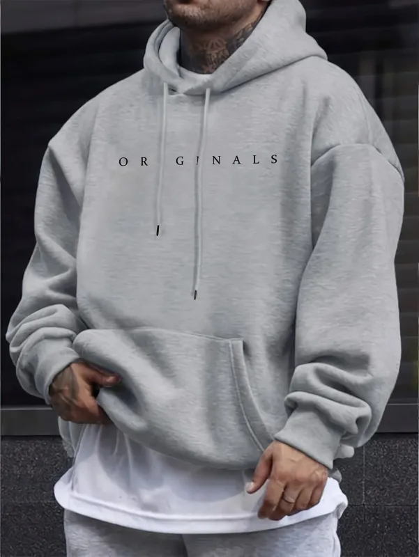 Trendy, Casual, Fashionable, Loose, ORIGINALS Letter Printed Long-Sleeved Men's and Women's Hooded Sweatshirt, Warm Pullover — image 9
