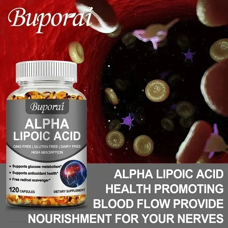 Alpha Lipoic Acid 600mg - Powerful Antioxidants Skin Care Protecting Liver Brain and Nerve Health Energy Metabolism