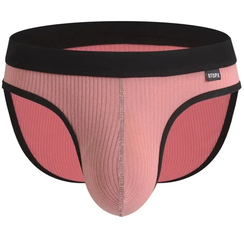 Men's Underwear U-Convex Pouch Briefs Breathable Soft Elastic Low Rise Panties For Men Daily Lingerie 2-Pack