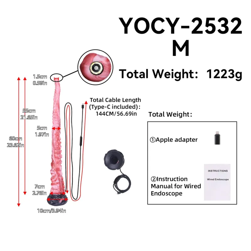 Silicone Long Anal Plug with Smart Endoscope Function G Spot Deep Stimulate Sex Toys Camera LED Light Body Exploration