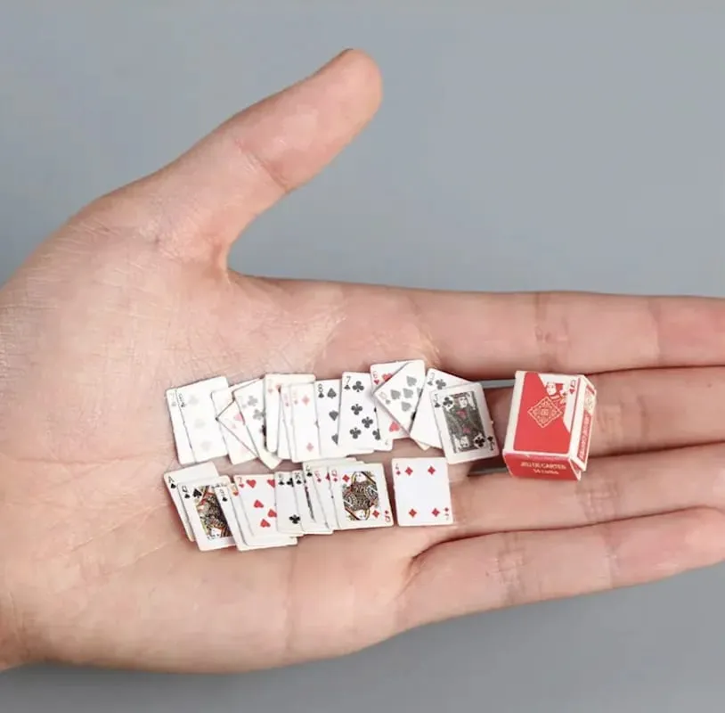 Mini Poker Fun Card Game Party favors small toys casual fingertip poker easy to carry stress relieving novel gifts students