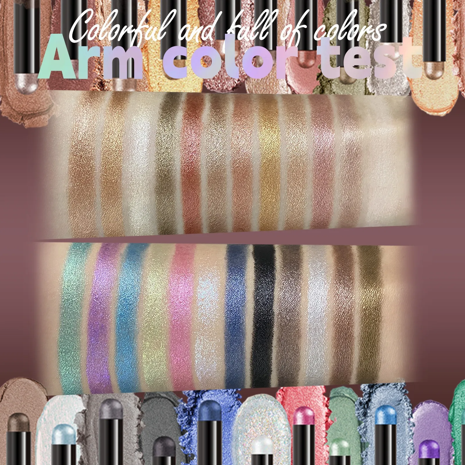 2 in 1 Eyeshadow Lipstick Stick Pencil Waterproof Glitter Brighten Matte Eye Shadow Makeup Pigment Eyeshadow Pen