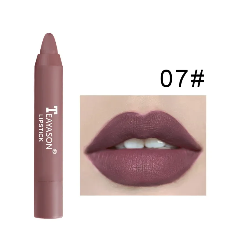 12 farben Samt Matte Lippenstifte Bleistift Wasserdicht Langlebig Sexy Rot Lippenstift auf-Stick Tasse Make-Up Lip Tint Stift kosmetik