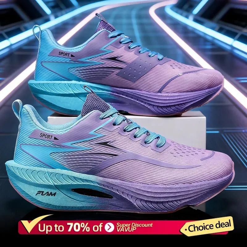 Men Sports Speciality Running Shoes Carbon Board Marathon Breathable Lightweight Women's Comfortable Athletic Nonskid Sneakers