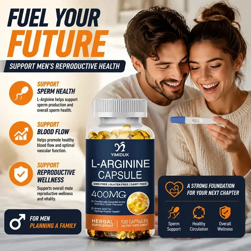 L-Arginine Capsules & L-Citrulline for Reproductive Health Prolong Intimacy Vitality Renewal Blood Circulation Muscle Growth