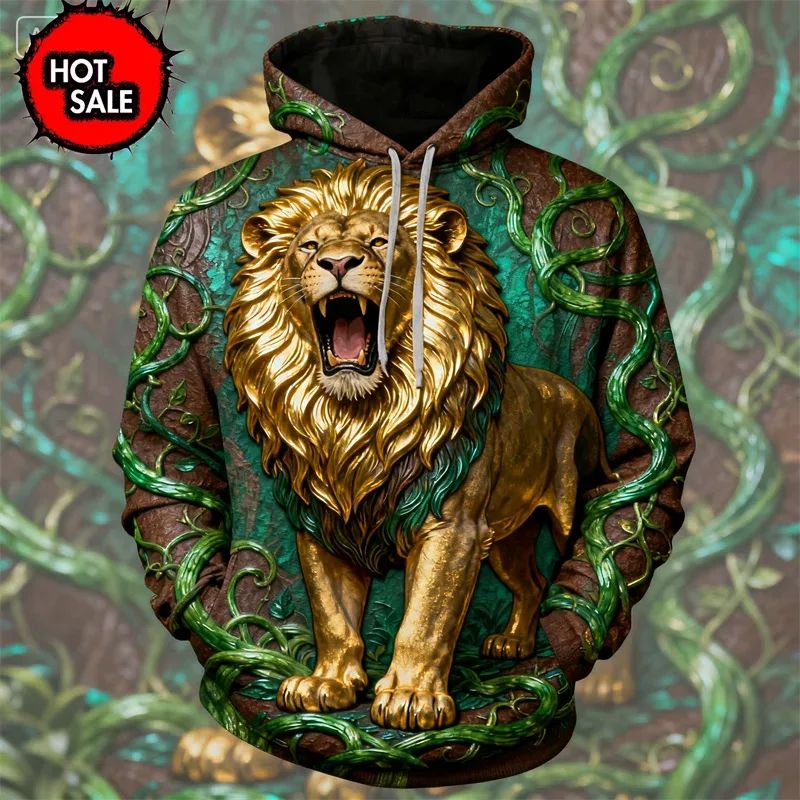 Fashion Animal Tiger Wolf 3D Printed Hoodies For Man Women Hooded Oversized New In Jackets Sweatshirts Man Tracksuit Coat Tops
