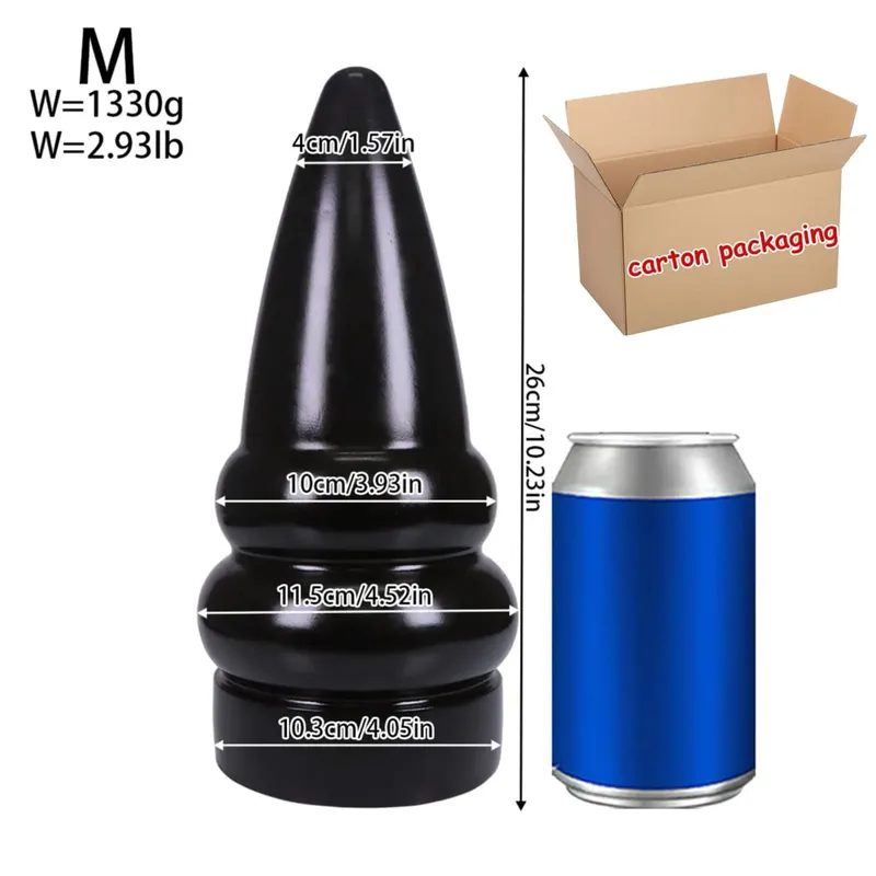 3 Sizes Huge Anal Plug Pointed Tip Butt Plug Dilatador Anal Big Anal Dildo Sex Toys Women Gay Prostate Massage Adult Supplies 18