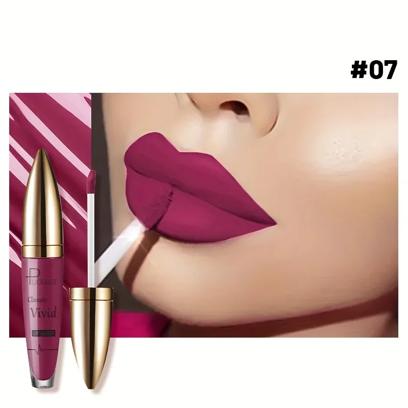 High Pigmented Matte Lip Glaze - Long-Lasting Smudge Proof Liquid ลิปสติกแต่งหน้าของขวัญวันวาเลนไทน์ของขวัญวันสตรี