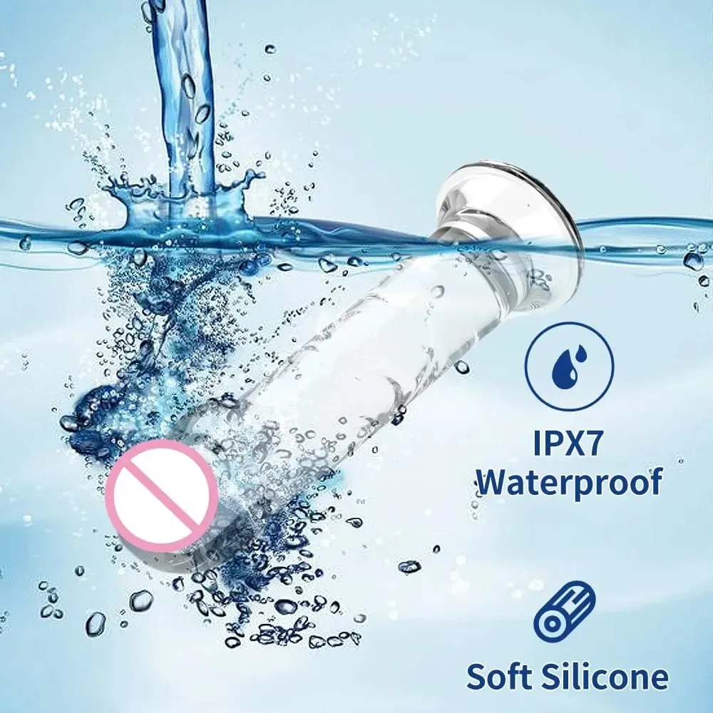 Realistic Small Silicone Jelly Dildo for Women with Suction Cup Strapon Compatible Anal Plug Adult Sex Toy for Women