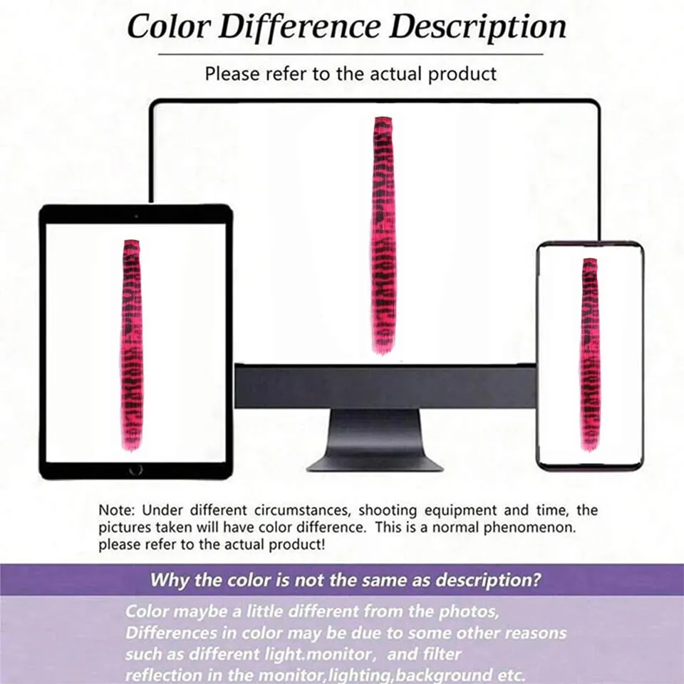 1pc/set Stripe Printed Hair Colorful Long Straight Hair Pieces Synthetic Clip-in Hair Extensions for Daily Use Party Halloween