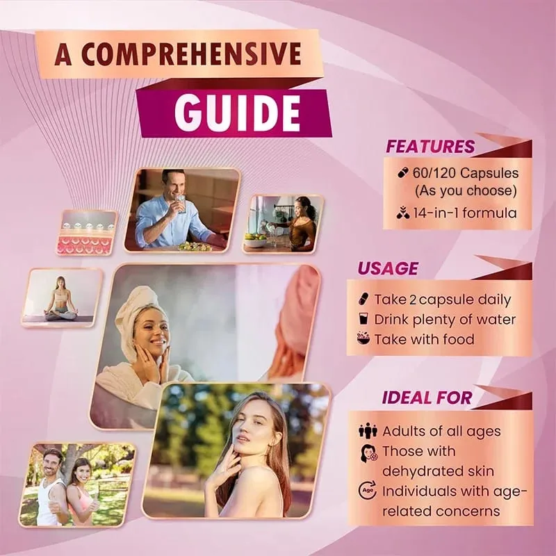 Organic Collagen Capsules Biotin Keratin Skin Care Product Booster-Skin Nail Hair Care Anti Aging Whiteningand Joint Supplement