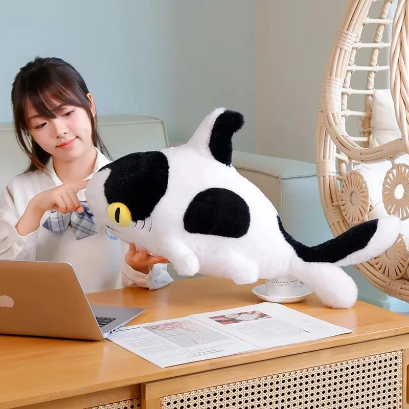 50/70cm Simulation Shark Plush Pillow With Cow Print Fluffy Decompression Cushion Home Decor Photography Prop Holiday Gift