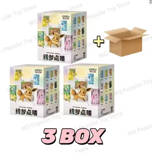 In Stock Original Pokemon Dream Painting Collection 151 Figure Set Vol.3 Booster Pack PTCG Eevee Figurine Sylveon Icons Box Gift