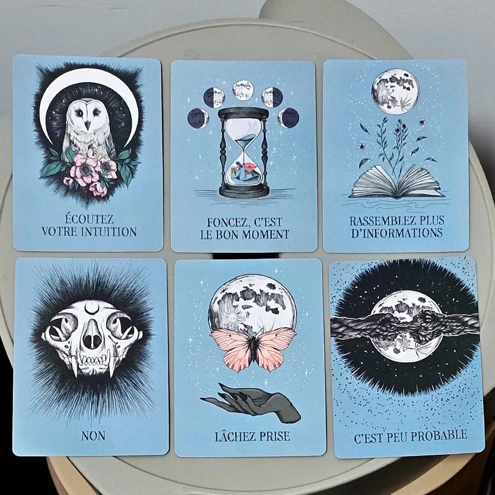 Crystal Ball Oracle Cards - 13 Card Divination French Edition 10.4*7.3cm Le Petit Oracle De La Boule De Cristal