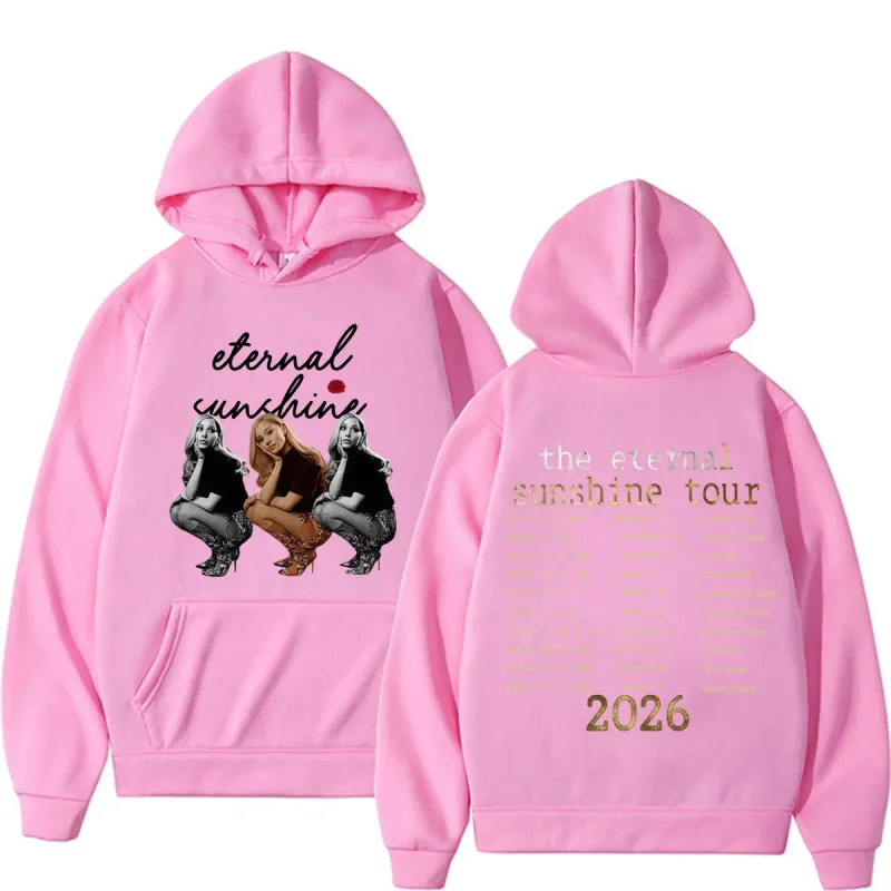 Ariana Grande Eternal Sunshine Tour 2026 Double Sided Print Hoodies Men Women High Quality Fashion Aesthetics Sweatshirts Hoodie