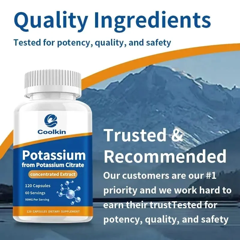 Potassium Citrate - for Heart Cardiovascular Kidney Nerve Health Containing Essential Minerals