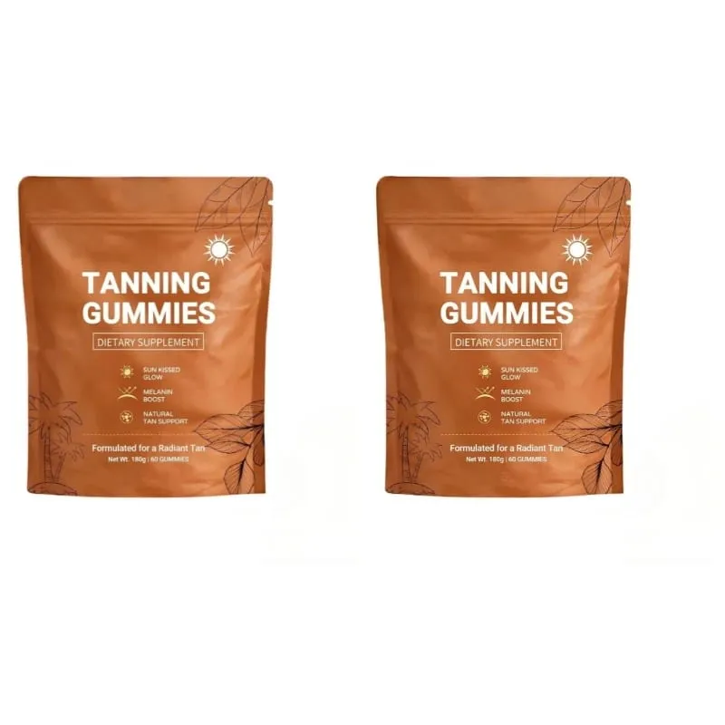 Gomitas bronceadoras para mujeres Respaldo bronceador sin sol Vegano Sin azúcar Astaxantina y licopeno sin OGM 60 unidades