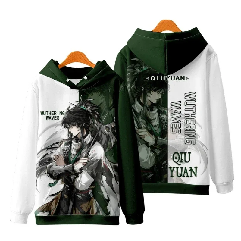 Game Wuthering Waves All Role Playing 3D Hoodies Sweatshirts Fashion Men's Anime Pullover Autumn/Winter Outdoor Casual Tracksuit
