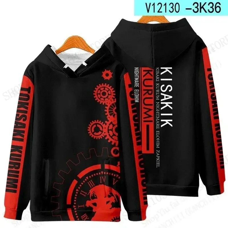 Date A Live Kurumi Tokisaki 3d Print Hoodie Men Women Fashion Cartoon Anime Tracksuit Teens Hoodie Sweatshirt Men Clothes Jacket