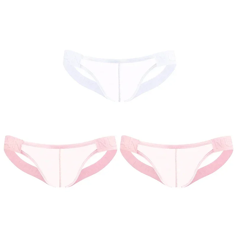 Trendy Men's Thong Comfortable Passionate Fitness Underwear Show Buttocks Personality Transparent Men Summer Triangle Brief