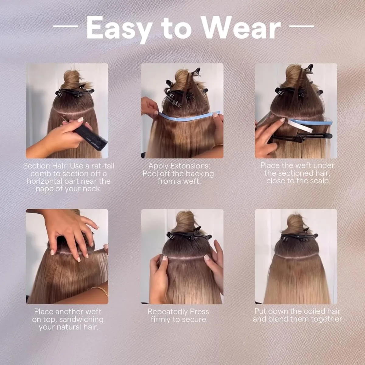 Full Shine One Piece 50G Genius Tape In Hair Extensions 100% Remy Human Hair Invisible Skin Weft Thick Ends For Women