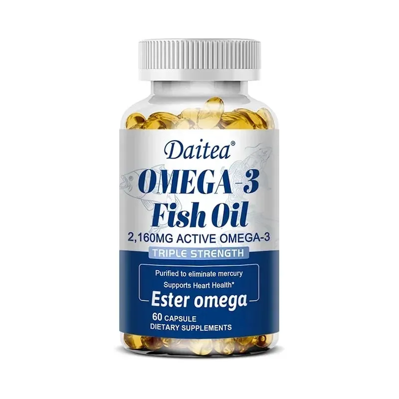 Omega 3 fiskeolie - EPA & DHA højeste styrke til led- og hjernestøtte Hjertesundhedsøjne