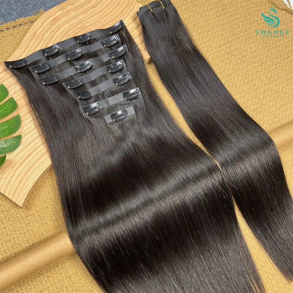 Clip in Hair Extensions Real Natural Hair Virgin Straight Set 7 Pcs/Set Vietnamese Clip in Human Hair Extensions