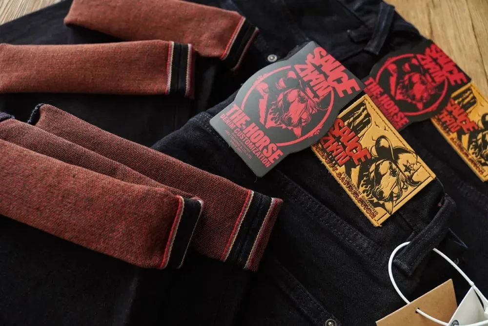 Sauce Zhan T6601XX-H Men's Jeans Double-sided Dyeing Selvedge Denim Regular Fit Straight Leg 16 Oz