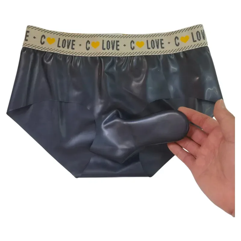 Gays Sexy Penis Sleeves Briefs for Men JJ Rubber Bag Hip Gun Bullet Separation Self Rolling Leak Proof Rubber Airplane Underwear