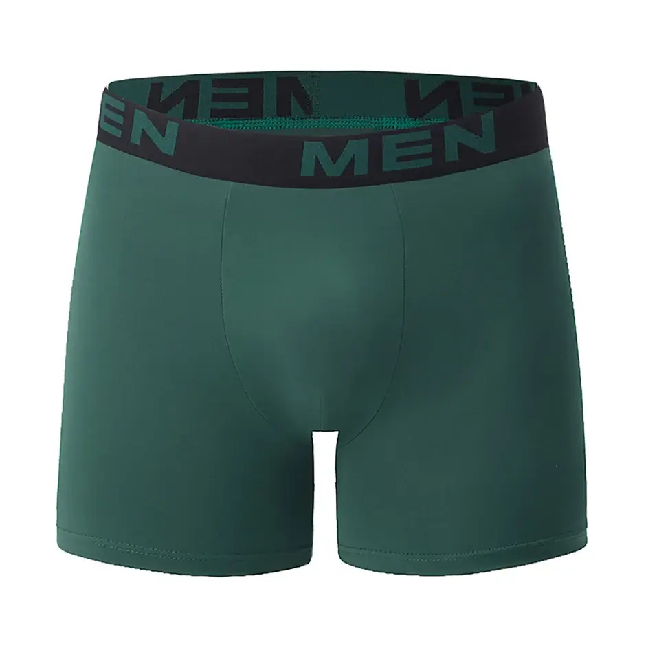 7-piece Set of Four Season Men's Solid Color Long Casual Underwear, Fashionable Sports Underwear, Plus Size Flat Corner Pants — image 22