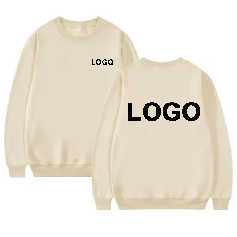 DIY Design Round Neck Hoodies Men Fashiong Customized Printed Loose Long Sleeve Pullover Women Casual Streetwear Sweatshirts