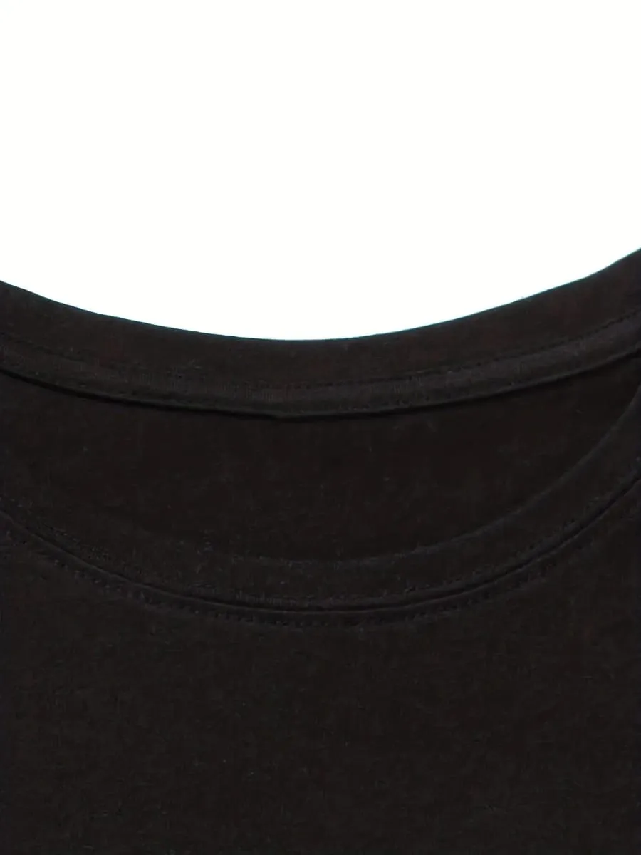 Sommer kvinders PERFEKT Print Casual Slim Fit Kortærmet T-shirt Minikjole med rund hals — image 3
