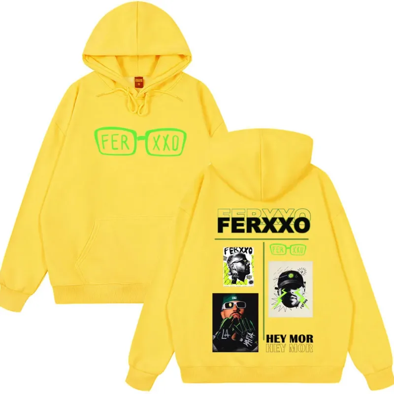 Rapper Feid Ferxxo Tour 2026 Print Hoodie Men Women Fashion Sweatshirts Casual Hip-hop Loose Long Sleeves Oversized Pullover