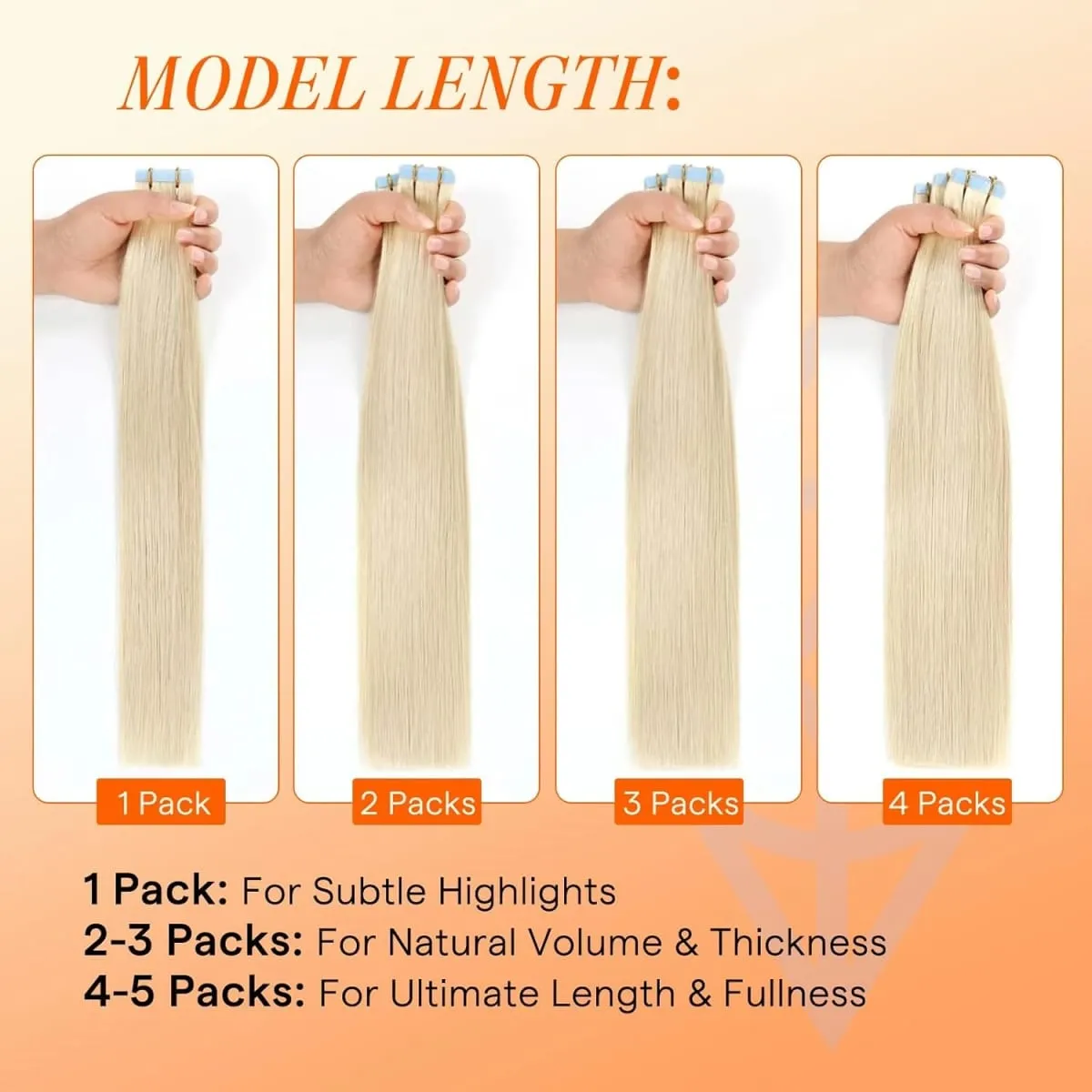 Platinum Blonde #60 Straight Tape In Hair Extensions 50g/20pcs Adhesive Glue Skin Weft Invisible Tape In Human Hair Extensions — image 4