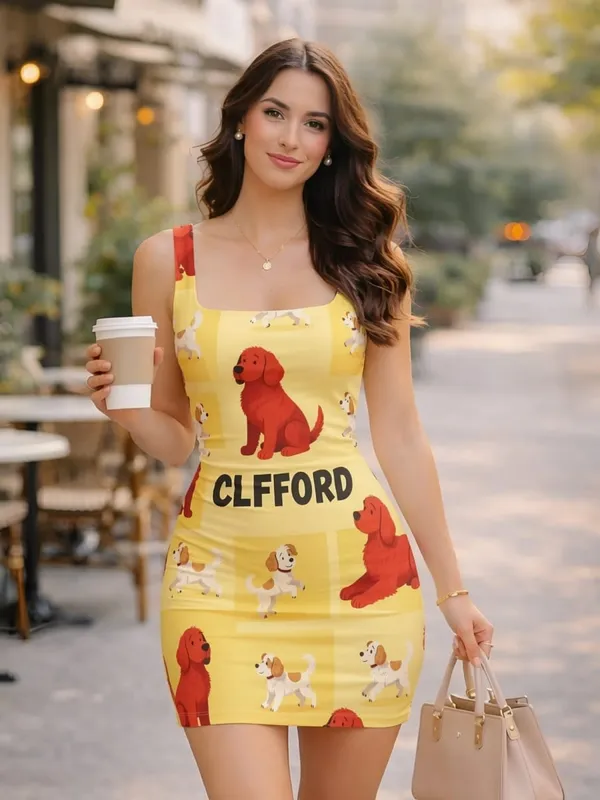 Women Square Neck Strap Mini Dress Slim Fit Weekend Brunch Date Casual Elegant Outfit for Street Vacation Shopping Outfits