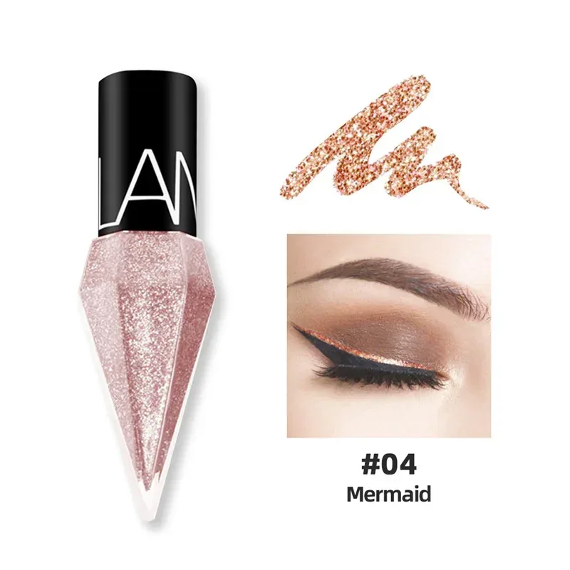 5pc/set Professional Shiny Eye Liners Cosmetics for Women Pigment Silver Rose Gold Color Liquid Glitter Eyeliner Beauty Makeup