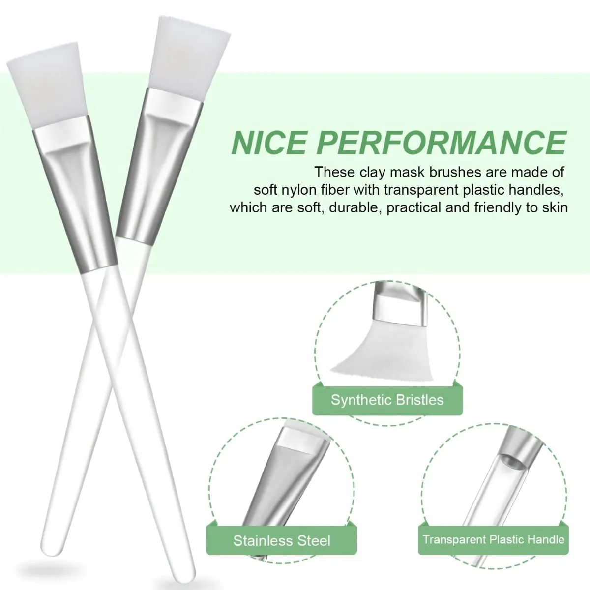 50pcs/10pcs Facial Mask Brushes - Professional Makeup & Skincare Applicators for Face Masks Body Butter Creams Salon Spa