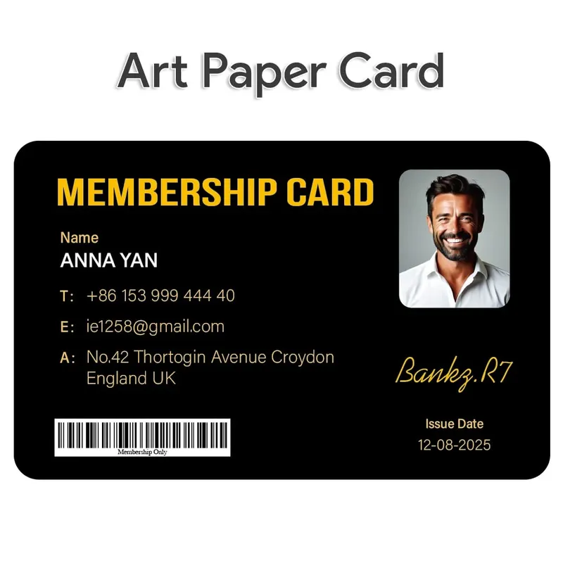 Custom 1 PCS Fan Club Membership Card PVC Plastic VIP Loyalty Card for Influencers Supporters Commemorative Worldwide Shipping