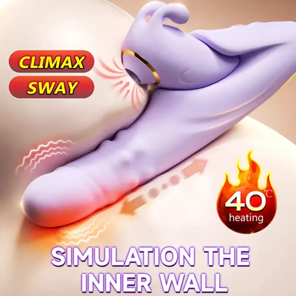 Thrusting Vibrator Detachable Sucker Orgasm Clitoris Stimulator APP Control 9 Sucking & 9 Telescopic Modes Sex Toys for Wome