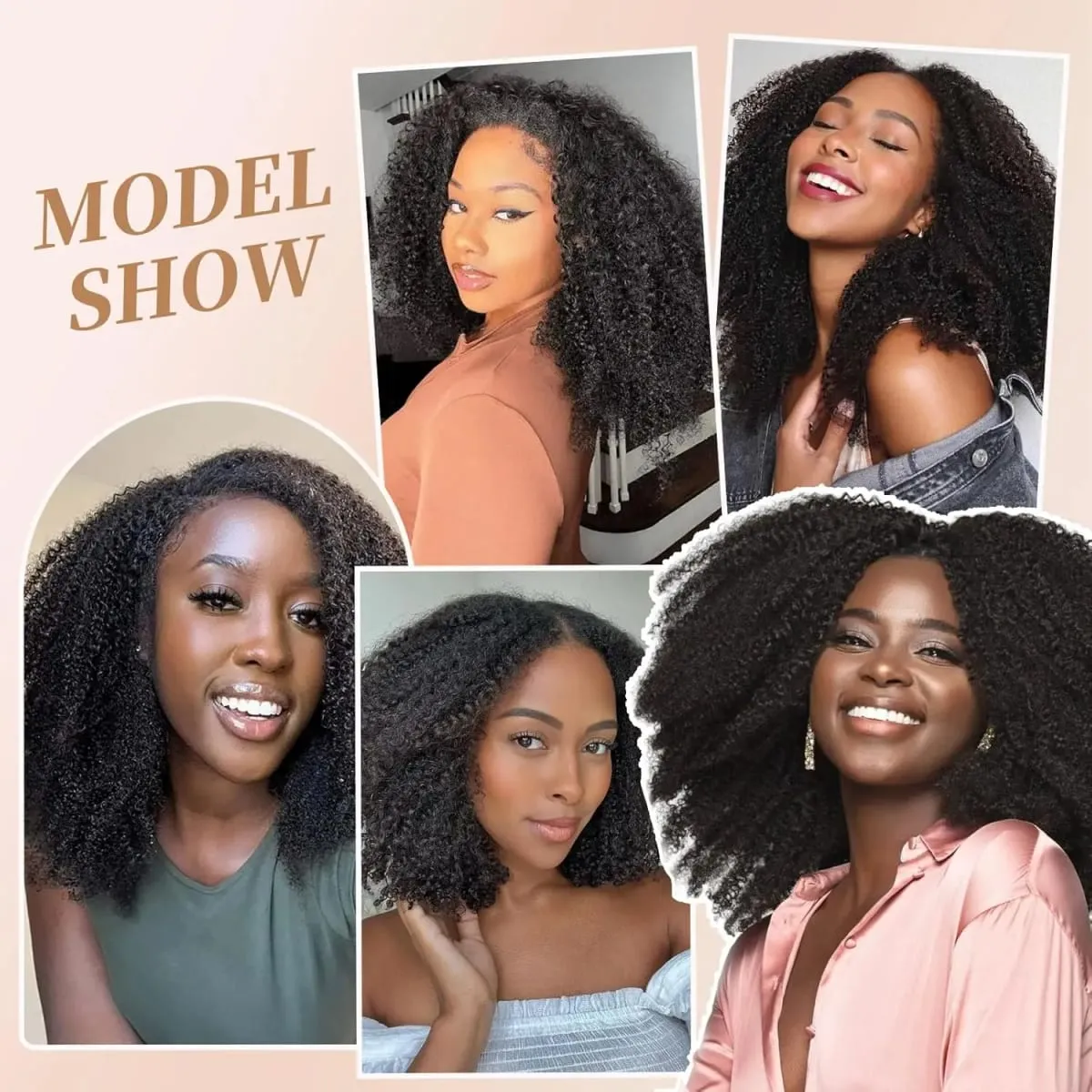 4c Kinky Curly Clip In Human Hair Extensions Full Head For Women Afro Kinky Curly Clip In Extension Virgin Curly Hair Extensions