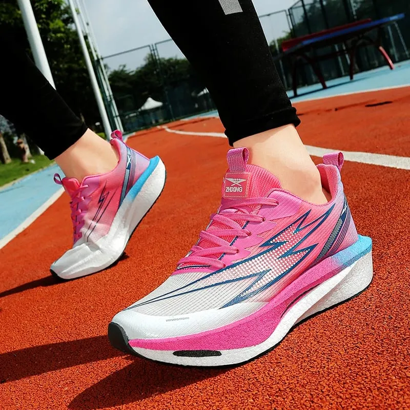Men Running Shoes Carbon Board Speciality Marathon Sports Breathable Lightweight Women's Comfortable Athletic Leisure Sneakers