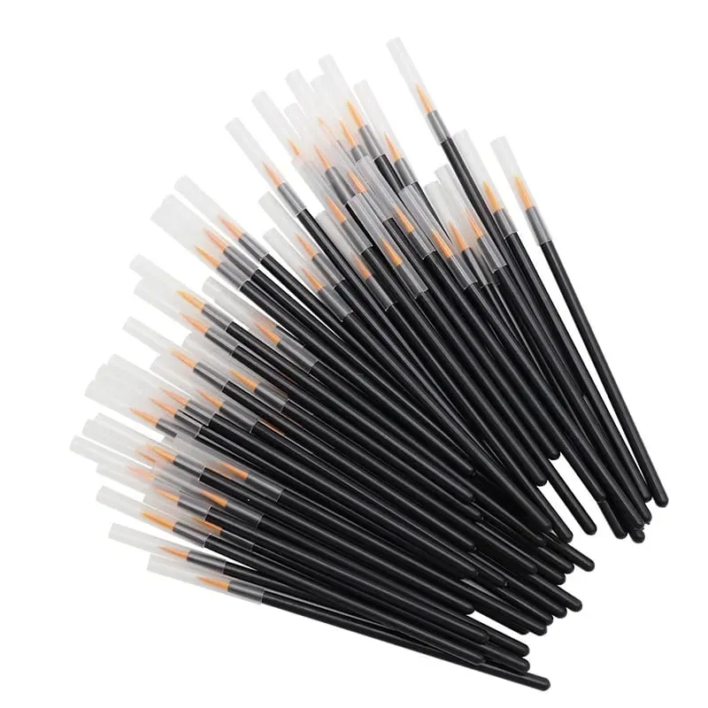 50pcs Disposable Painting Pen Beauty Tool Nail Gel Liner Brushes Nail Art Brush Eyeliner Eyeline Makeup Tools Manicure